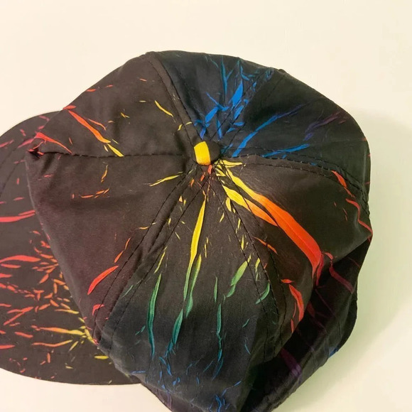 Vintage Reynolds Paint Splatter Atheltic Headwear Hap Snapback Nylon Cap - Picture 5 of 16